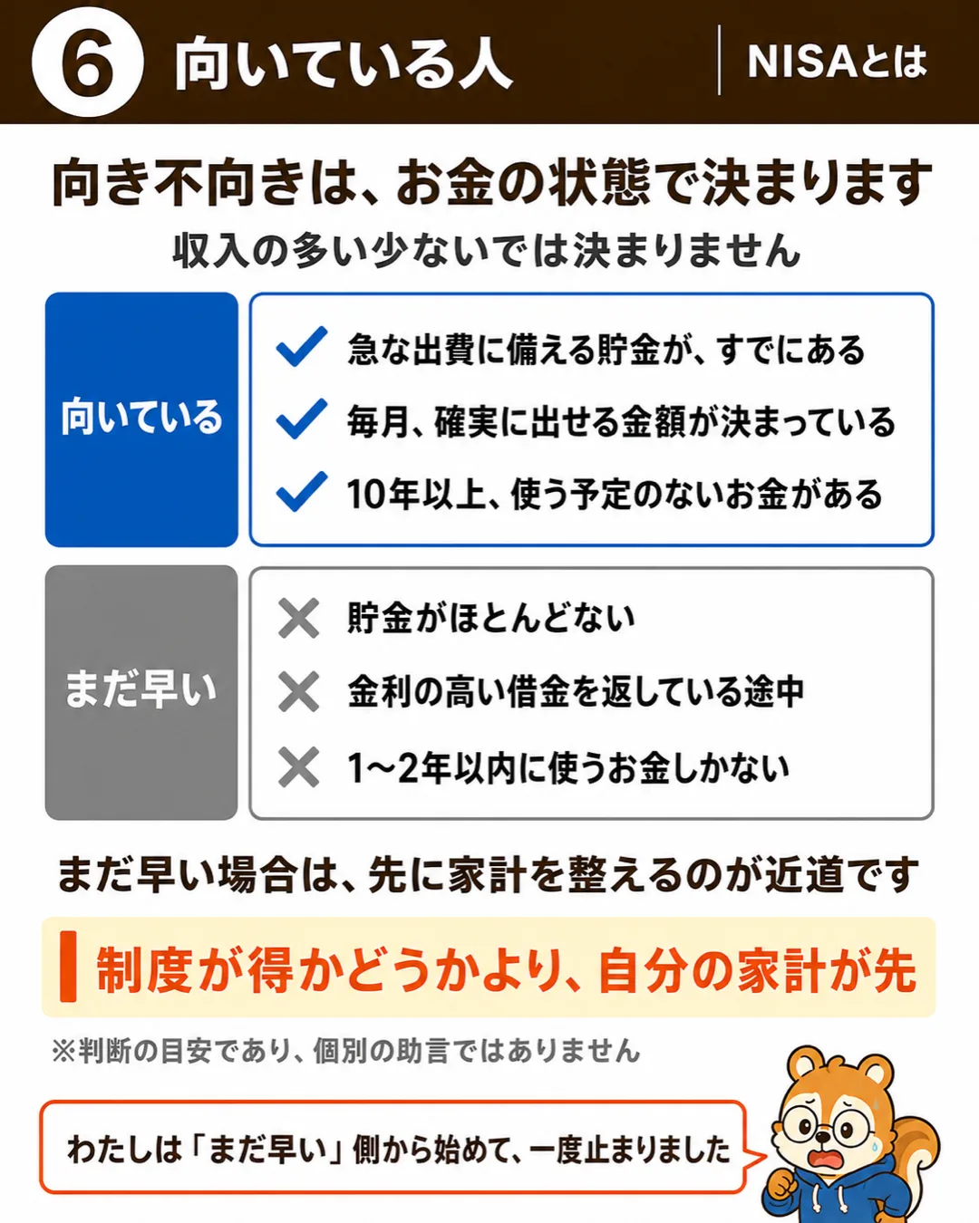 向いているのは貯金があり毎月出せる額が決まっている人。まだ早いのは貯金がなく高金利の借金がある人